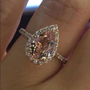 Stunning Rose Gold Morganite Ring NWT